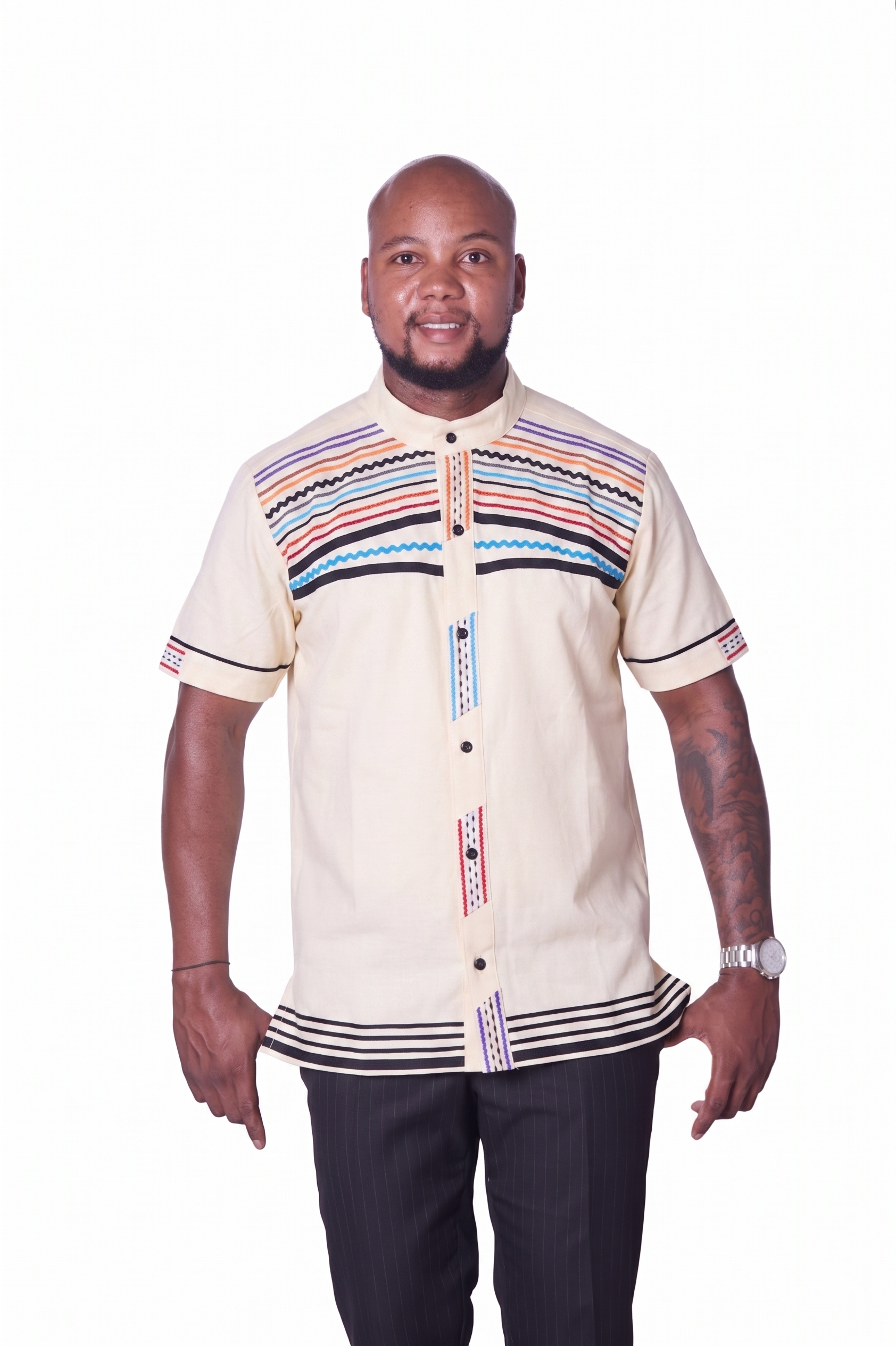 Men’s Xhosa-Inspired Button-Up Shirt