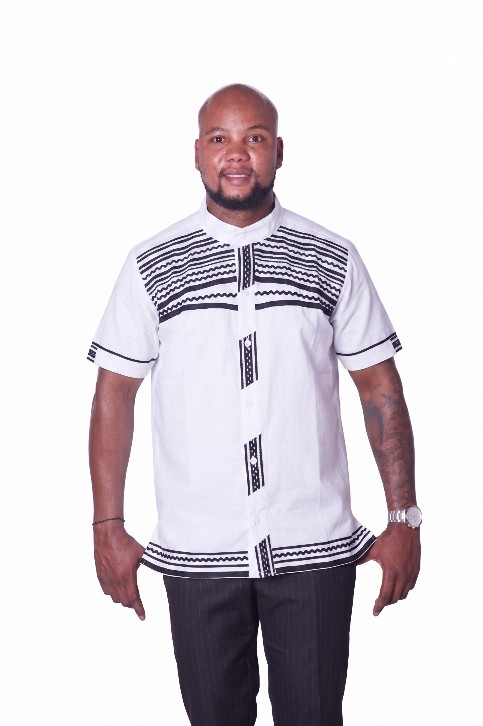 Men’s Xhosa-Inspired Button-Up Shirt