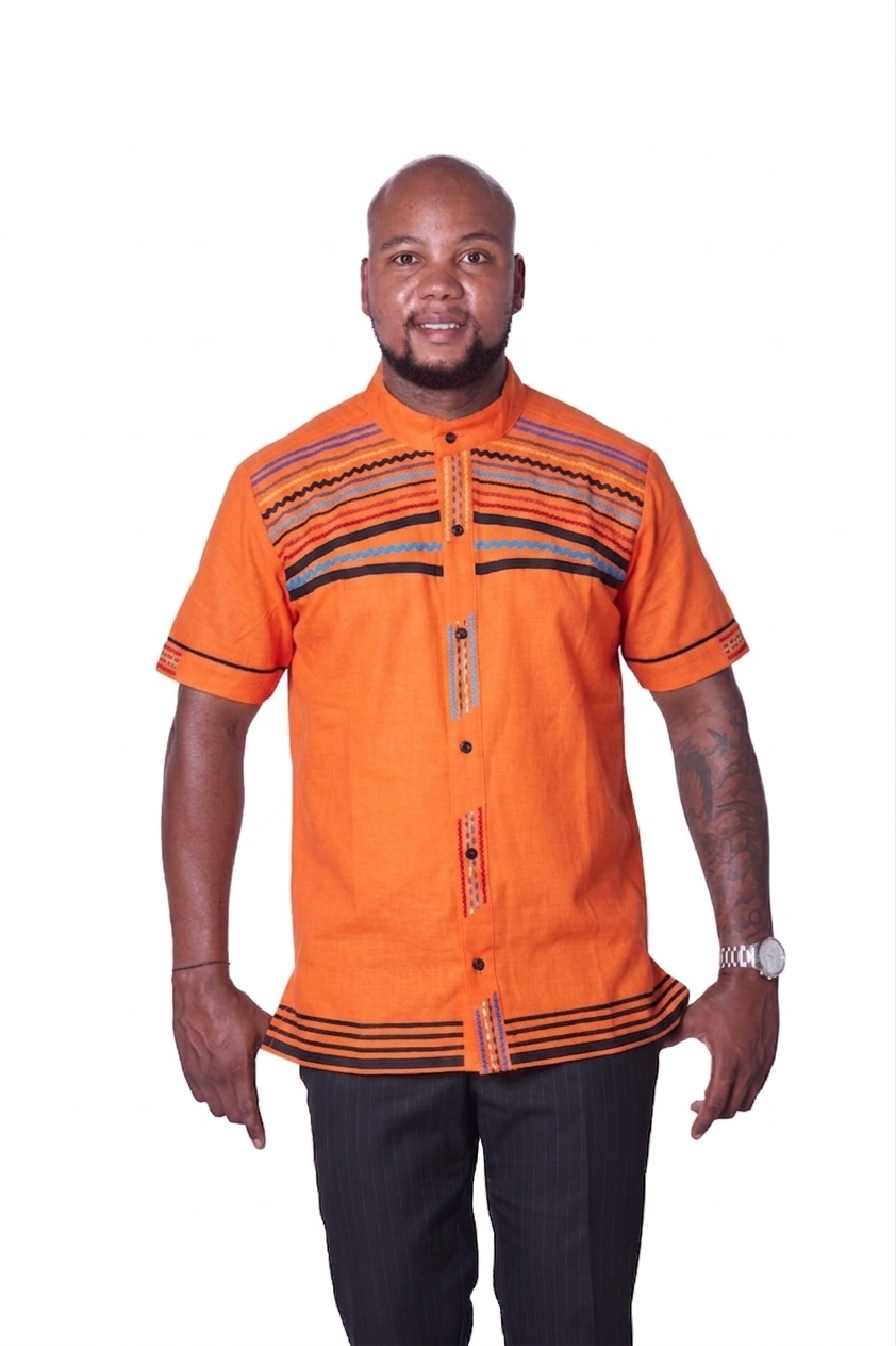 Men’s Xhosa-Inspired Button-Up Shirt